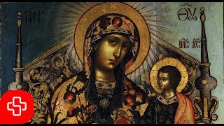 Greek Byzantine orthodox chant Agni Parthene Αγνή Παρθένε Lyric Video [upl. by Enyahs]