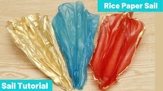 Rice Paper Sail Cake Topper Edible Cake Topper How to Make Rice Paper Sail for Cake Decorations [upl. by Ahsart]