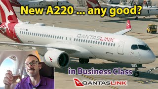 Qantas A220 BUSINESS CLASS  Reviewing the newest jet in the Qantas fleet [upl. by Llerrehs]