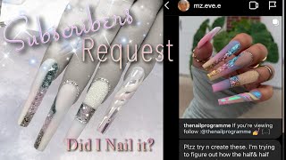 Subscribers Request  Did I nail it  Recreating Vanessas Nailz Design  Builder Gel Nails Tutorial [upl. by Neliac]