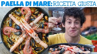 PAELLA DI MARE la ricetta per averla perfetta  Paella de MARISCO  di pesce  Davide Zambelli [upl. by Eciral362]