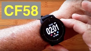 CF58 IP67 Waterproof Blood Pressure Fitness Smartwatch Unboxing and 1st Look [upl. by Ytsenoh]