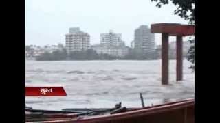 Sandesh News Many parts of south Gujarat received heavy rains Surat is mostly affected [upl. by Ennovehs591]