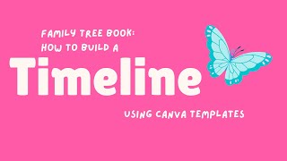 Family Tree Book Canva Template Building a Timeline [upl. by Kemble]