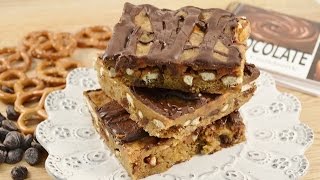 Chocolate Chip Caramel Pretzel Bars Recipe  RadaCutlerycom [upl. by Sioled]