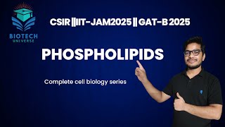 Structure of Plasma Membrane  Phospholipids  GATB 2025  IITJAM 2025  CUETPG2025 [upl. by Romalda]