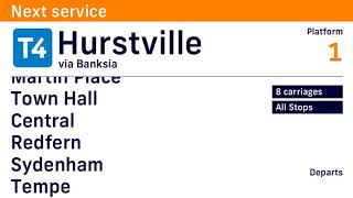 T4 Eastern Suburbs amp Illawara Line Bondi Junction  Hurstville via Banksia [upl. by Anayik]