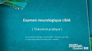 Examen neurologique ciblé [upl. by Dacie]