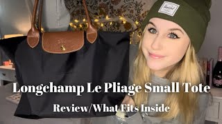 longchamp le pliage small tote reviewwhat fits inside [upl. by Nauqal]