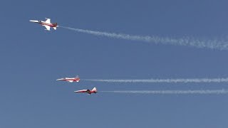 AIRPOWER 24  Patrouille Suisse landing at Zeltweg Air Base [upl. by Aniretac]