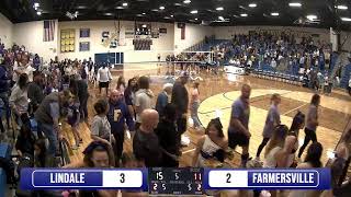 Farmersville High vs Lindale High Volleyball [upl. by Sillsby]