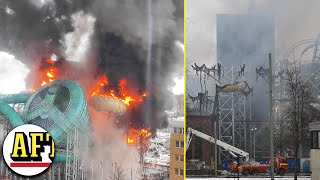 Lisebergs nya vattenpark totalförstörd i storbrand [upl. by Hedveh]