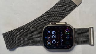 Milanese Mesh Band for Apple Watch Ultra 2 Titanium FiNESTONE Mesh Loop Magnetic Clasp iWatch Band [upl. by Eisus]