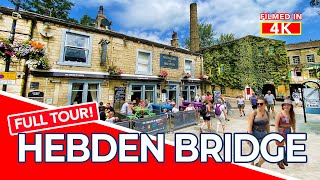 HEBDEN BRIDGE  4K Walk around Hebden Bridge in West Yorkshire England  Virtual Walk [upl. by Urbanus57]