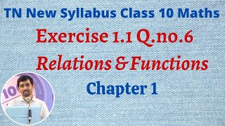 TN Class 10 Maths Relations And Functions Ex 11 Sum 6 Chapter 1 [upl. by Codding894]