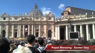 2012 Easter Day Urbi et Orbi Blessing From Pope Benedict XVI  Saint Peters Square Vatican [upl. by Aerdnaz]