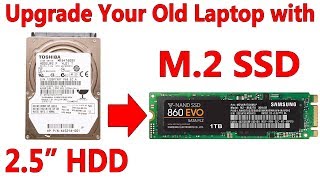 Upgrade your Old Laptops 25quot Hard Drive to a New M2 SATA SSD [upl. by Coad991]