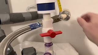 Easily add chemicals Clorox bleach or peroxide to water heater to eliminate smelly water [upl. by Casilda]