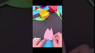 Tulipanes de papel manualidades diy craft [upl. by Aymik926]