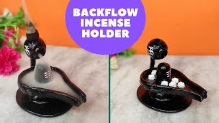 LORD SHIVA  Backflow Incense Burner  How to make Incense Holder with clay  SHIVRATRI  Easy DIY [upl. by Nawd]