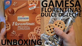 Unboxing Gamesa Clasicas Florentinas Sabor Dulce De Leche Milk Caramel Flavor Mini Tart With Filling [upl. by Arlyne]