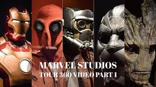 360 Marvel Studios Tour Part 1 Avengers Black Panther Iron Man Thor Captain America [upl. by Enida]