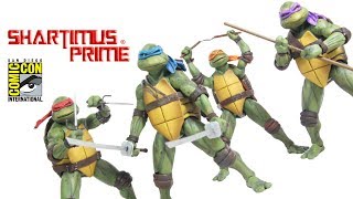 NECA Toys TMNT SDCC 2018 Exclusive 7 Inch Scale 1990 Movie Action Figure Review Set [upl. by Narag]