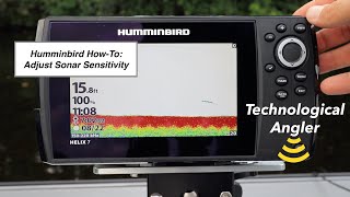 Humminbird HELIX Quick Tip Adjust Sonar Sensitivity HELIX 7 [upl. by Notsae]