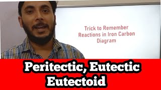 Eutectoid Eutectic Peritactic  Trick to remember  Reactions in iron carbon diagram [upl. by Nair507]