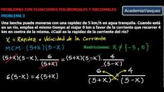 Problemas con Ecuaciones Polinomiales y Racionales Problema 3 [upl. by Doralia125]