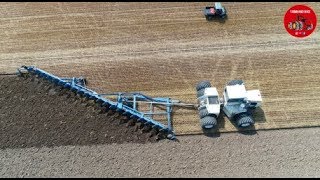 Big Bud Tractors pulling 21 and 18 bottom plows in Ohio [upl. by Korenblat]