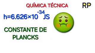 Química Técnica Básica o Química Industrial química quimicatenica constantedeplancks foton [upl. by Heall]