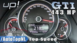 VW UP GTI Elmerhaus 143HP STAGE 1  218kmh ACCELERATION amp TOP SPEED by AutoTopNL [upl. by Ahsenav86]