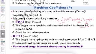 🔴 2 Absorption Part 2 Partition Coefficient DrHazem Sayed [upl. by Ephraim]