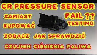 EXPERT CZUJNIK CIŚNIENIA PALIWA ZOBACZ JAK SPRAWDZIĆ BY ZAOSZCZĘDZIĆ CR PRESSURE SENSOR MEASURE [upl. by Anyad]