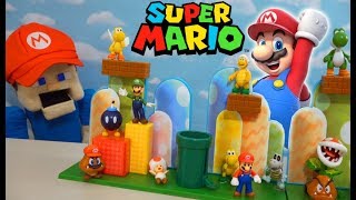 Super Mario Bros Acorn Plains Figure PLAYSET unboxing Mario Party 2019 [upl. by Adiel]