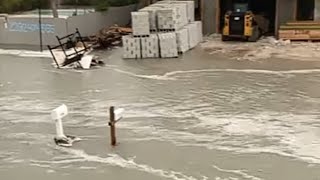 Fort Myers Florida heavy flooded today hurricane helene [upl. by Afinom]