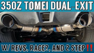 Nissan 350z Exhaust  TOMEI DUAL TITANIUM HEADERBACK [upl. by Plume]