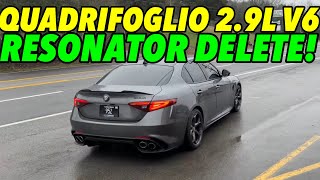 2023 Alfa Romeo Quadrifoglio 29L V6 w RESONATOR DELETE [upl. by Bik252]