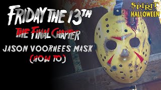 How To Turn A Spirit Halloween Jason Mask Into A Friday The 13th Part 4 Jason Mask  Review [upl. by Lund]