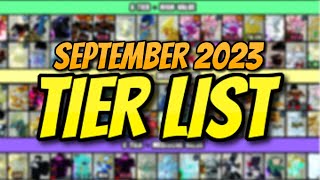 YBA NEW OFFICIAL YBA SKIN TRADING TIER LIST SEPTEMBER 2023 [upl. by Leuname]