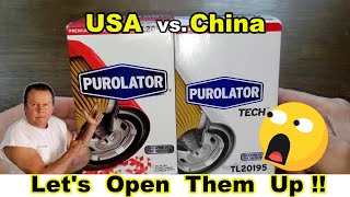 Purolator L20195 Oil Filter Cut Open vs Purolator TECH TL20195 Oil Filter Cut Open Comparison [upl. by Melas]