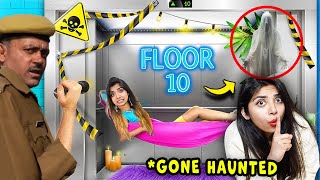 LIVING IN THE ELEVATOR FOR 24 HOURS 😱 Gone Haunted [upl. by Parsons]