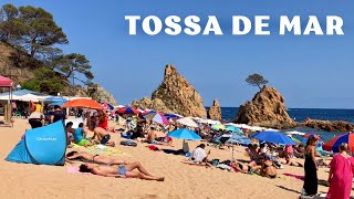 Tossa De Mar Beach Walk  Platja Mar Menuda in Costa Brava Girona Spain [upl. by Elman]