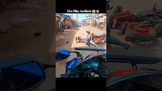 live crash🤕😩 live accident deadly crash the beardo rider rs200 motoracer indianbikes [upl. by Gravante]