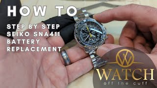 How To Seiko SNA411 Battery Replacement [upl. by Analed]