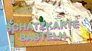 Schatzkarte basteln  Papier altern  Basteln mit Kindern [upl. by Wandie]