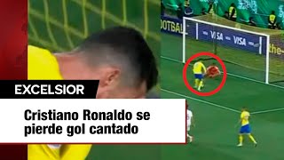 ¡La peor falla de su carrera Cristiano Ronaldo se pierde gol cantado [upl. by Lak447]