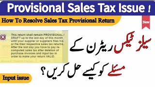 This Return Shall Remain Provisional Draft Up To The Last Day Of This Month Sales Tax Return 2024 [upl. by Ceevah]