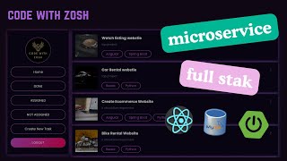 Microservice Full Stack Projects For Beginners With Spring Boot and React  Tailwind css Mui [upl. by Ranchod]